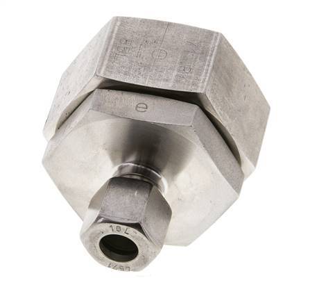 10L & 35L Stainless Steel Straight Cutting Fitting with Swivel 160 bar FKM O-ring Sealing Cone ISO 8434-1