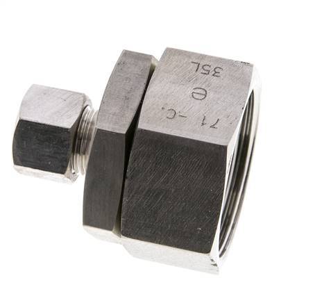 12L & 35L Stainless Steel Straight Cutting Fitting with Swivel 160 bar FKM O-ring Sealing Cone ISO 8434-1