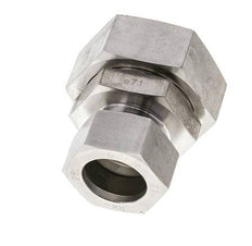 28L & 42L Stainless Steel Straight Cutting Fitting with Swivel 160 bar FKM O-ring Sealing Cone ISO 8434-1