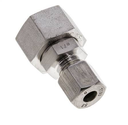 8S & 16S Stainless Steel Straight Cutting Fitting with Swivel 400 bar FKM O-ring Sealing Cone ISO 8434-1