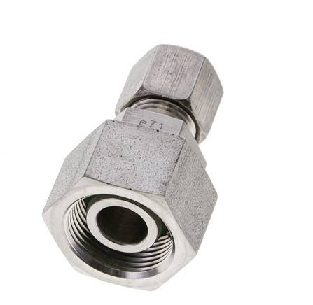 8S & 16S Stainless Steel Straight Cutting Fitting with Swivel 400 bar FKM O-ring Sealing Cone ISO 8434-1