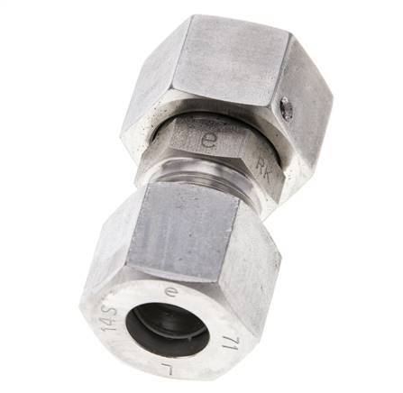 14S & 16S Stainless Steel Straight Cutting Fitting with Swivel 400 bar FKM O-ring Sealing Cone ISO 8434-1