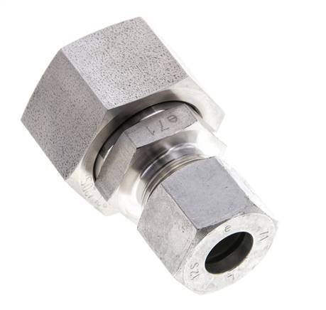 12S & 20S Stainless Steel Straight Cutting Fitting with Swivel 400 bar FKM O-ring Sealing Cone ISO 8434-1