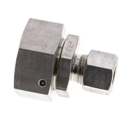 12S & 25S Stainless Steel Straight Cutting Fitting with Swivel 400 bar FKM O-ring Sealing Cone ISO 8434-1