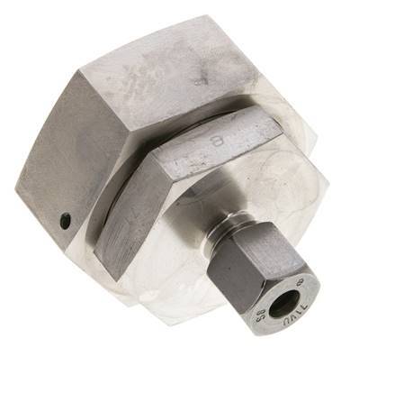 8S & 38S Stainless Steel Straight Cutting Fitting with Swivel 315 bar FKM O-ring Sealing Cone ISO 8434-1