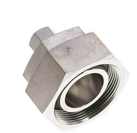 8S & 38S Stainless Steel Straight Cutting Fitting with Swivel 315 bar FKM O-ring Sealing Cone ISO 8434-1