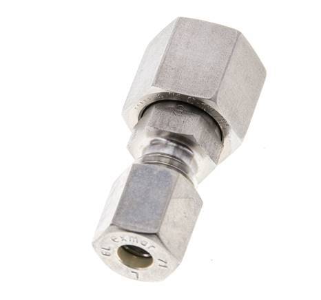 6L & 10L Stainless Steel Straight Compression Fitting with Swivel 315 bar FKM O-ring Sealing Cone ISO 8434-1