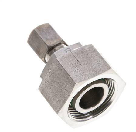 6L & 18L Stainless Steel Straight Compression Fitting with Swivel 315 bar FKM O-ring Sealing Cone ISO 8434-1