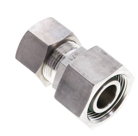 15L & 18L Stainless Steel Straight Compression Fitting with Swivel 315 bar FKM O-ring Sealing Cone ISO 8434-1