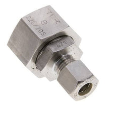 10L & 22L Stainless Steel Straight Compression Fitting with Swivel 160 bar FKM O-ring Sealing Cone ISO 8434-1
