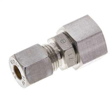 8S & 12S Stainless Steel Straight Compression Fitting with Swivel 400 bar FKM O-ring Sealing Cone ISO 8434-1