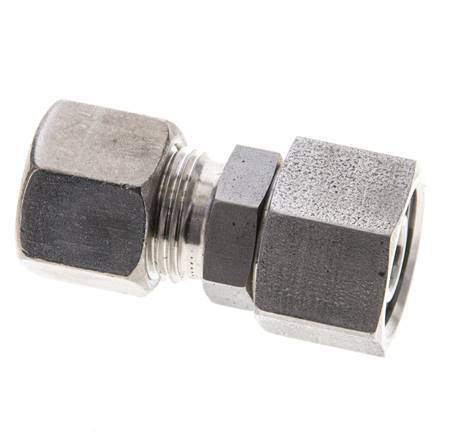 10S & 12S Stainless Steel Straight Compression Fitting with Swivel 400 bar FKM O-ring Sealing Cone ISO 8434-1