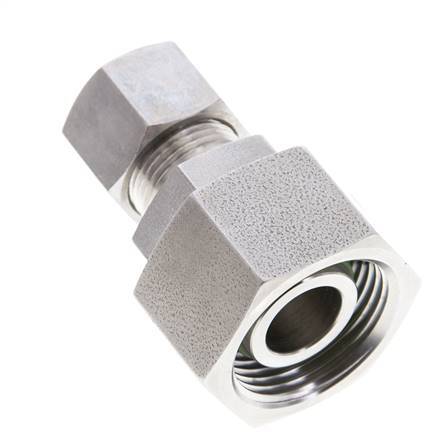 12S & 20S Stainless Steel Straight Compression Fitting with Swivel 250 bar FKM O-ring Sealing Cone ISO 8434-1