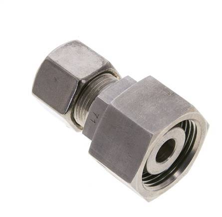 14S & 20S Stainless Steel Straight Compression Fitting with Swivel 250 bar FKM O-ring Sealing Cone ISO 8434-1