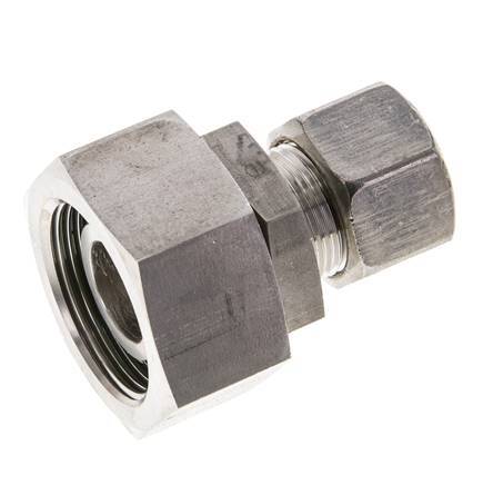 16S & 25S Stainless Steel Straight Compression Fitting with Swivel 250 bar FKM O-ring Sealing Cone ISO 8434-1