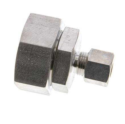 10S & 30S Stainless Steel Straight Compression Fitting with Swivel 250 bar FKM O-ring Sealing Cone ISO 8434-1