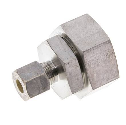 10S & 30S Stainless Steel Straight Compression Fitting with Swivel 250 bar FKM O-ring Sealing Cone ISO 8434-1