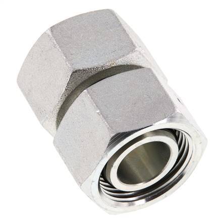 22L Zink plated Steel Straight with Swivel 160 bar NBR O-ring Sealing Cone ISO 8434-1