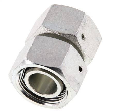 22L Zink plated Steel Straight with Swivel 160 bar NBR O-ring Sealing Cone ISO 8434-1