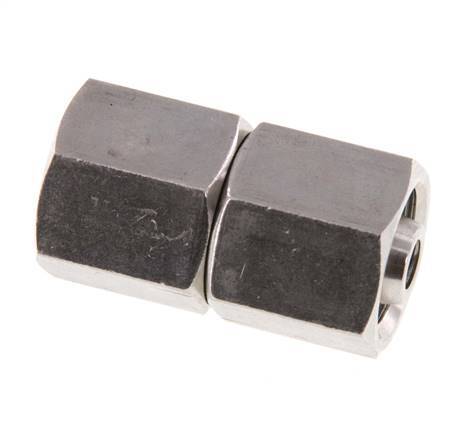 8L RVS Rechte met Draaidoorvoer 315bar FKM O-ring en Afdichtconus ISO 8434-1