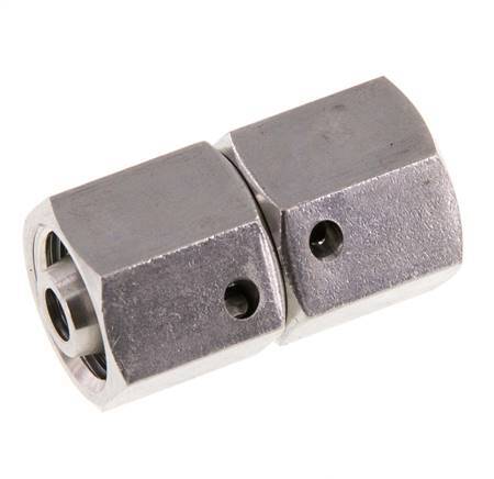 8L RVS Rechte met Draaidoorvoer 315bar FKM O-ring en Afdichtconus ISO 8434-1