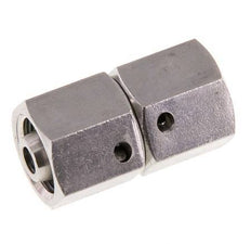 8L RVS Rechte met Draaidoorvoer 315bar FKM O-ring en Afdichtconus ISO 8434-1