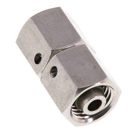 8L RVS Rechte met Draaidoorvoer 315bar FKM O-ring en Afdichtconus ISO 8434-1