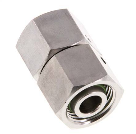 12L RVS Rechte met Draaidoorvoer 315bar FKM O-ring en Afdichtconus ISO 8434-1