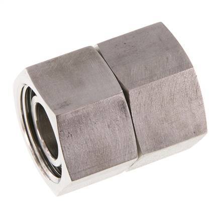 22L RVS Rechte met Draaidoorvoer 160bar FKM O-ring en Afdichtconus ISO 8434-1