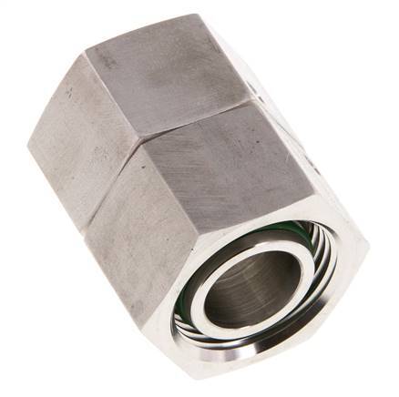 22L RVS Rechte met Draaidoorvoer 160bar FKM O-ring en Afdichtconus ISO 8434-1