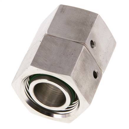 22L RVS Rechte met Draaidoorvoer 160bar FKM O-ring en Afdichtconus ISO 8434-1