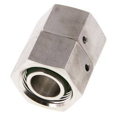 22L RVS Rechte met Draaidoorvoer 160bar FKM O-ring en Afdichtconus ISO 8434-1