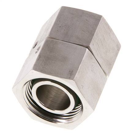 22L RVS Rechte met Draaidoorvoer 160bar FKM O-ring en Afdichtconus ISO 8434-1