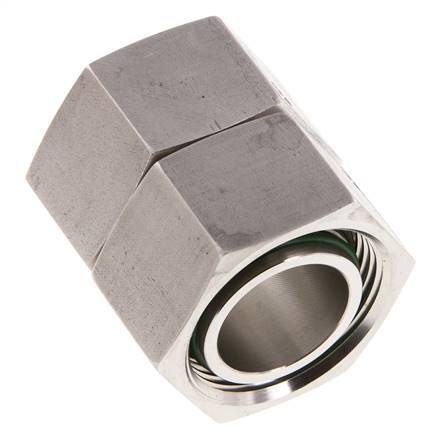 28L RVS Rechte met Draaidoorvoer 160bar FKM O-ring en Afdichtconus ISO 8434-1