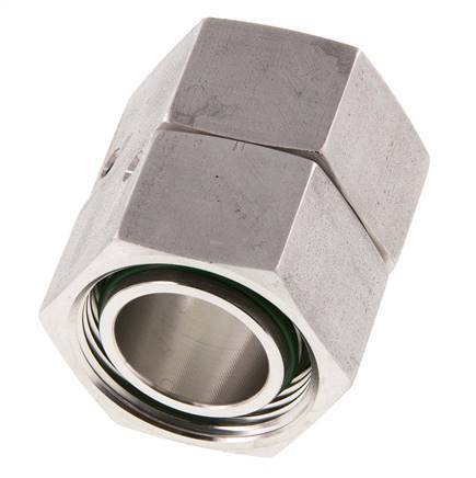 28L RVS Rechte met Draaidoorvoer 160bar FKM O-ring en Afdichtconus ISO 8434-1