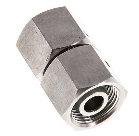 12S RVS Rechte met Draaidoorvoer 630bar FKM O-ring en Afdichtconus ISO 8434-1