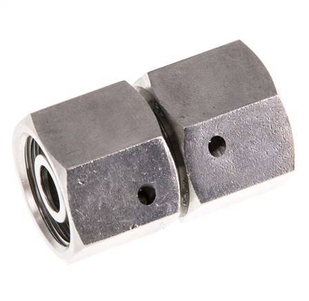 12S RVS Rechte met Draaidoorvoer 630bar FKM O-ring en Afdichtconus ISO 8434-1