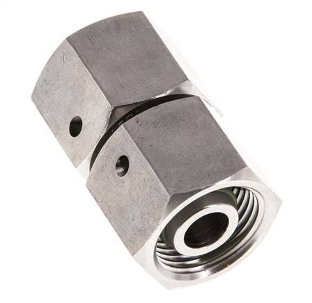 12S RVS Rechte met Draaidoorvoer 630bar FKM O-ring en Afdichtconus ISO 8434-1