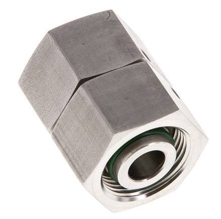 16S RVS Rechte met Draaidoorvoer 400bar FKM O-ring en Afdichtconus ISO 8434-1