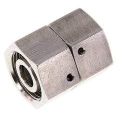 20S RVS Rechte met Draaidoorvoer 400bar FKM O-ring en Afdichtconus ISO 8434-1