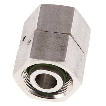 20S RVS Rechte met Draaidoorvoer 400bar FKM O-ring en Afdichtconus ISO 8434-1