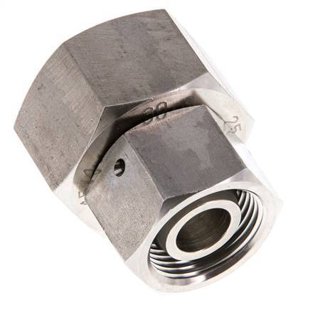 20S & 25S RVS Rechte met Draaidoorvoer 400bar FKM O-ring en Afdichtconus ISO 8434-1