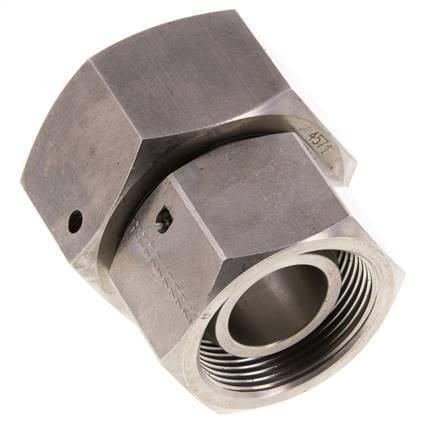 30S & 38S RVS Rechte met Draaidoorvoer 315bar FKM O-ring en Afdichtconus ISO 8434-1