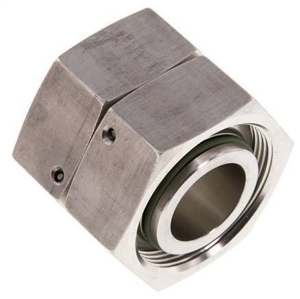 38S RVS Rechte met Draaidoorvoer 315bar FKM O-ring en Afdichtconus ISO 8434-1