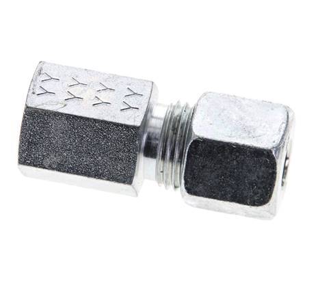 8S & M14x1.5 Zink plated Steel Straight Cutting Fitting with Female Threads 630 bar ISO 8434-1