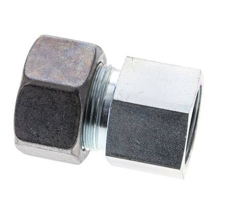 25S & M33x2 Zink plated Steel Straight Cutting Fitting with Female Threads 400 bar ISO 8434-1