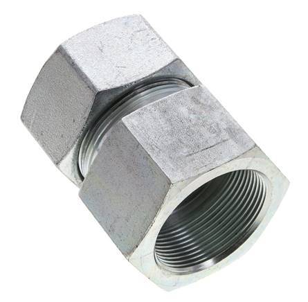 38S & M48x2 Zink plated Steel Straight Cutting Fitting with Female Threads 315 bar ISO 8434-1