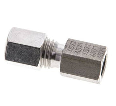 6L & M10x1 Stainless Steel Straight Cutting Fitting with Female Threads 315 bar ISO 8434-1