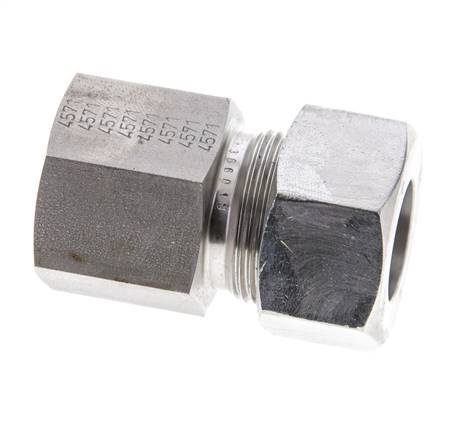 18L & M22x1.5 Stainless Steel Straight Cutting Fitting with Female Threads 315 bar ISO 8434-1