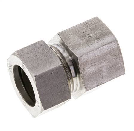 28L & M33x2 Stainless Steel Straight Cutting Fitting with Female Threads 160 bar ISO 8434-1